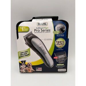 WAHL Pet Clipper Kit Lithium Ion Pro Series Cordless Heavy Duty Model 9177 NEW